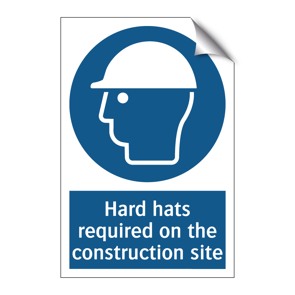 Hard hats required on the construction site