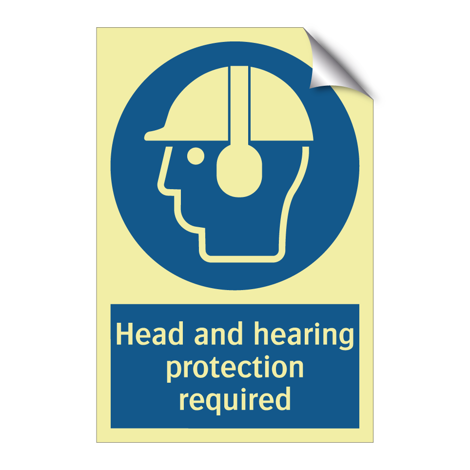Head and hearing protection required