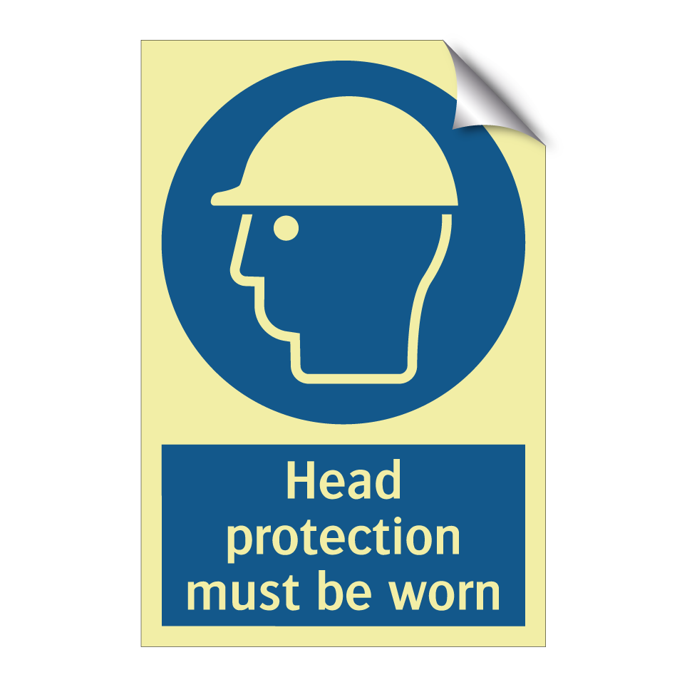 Head protection must be worn