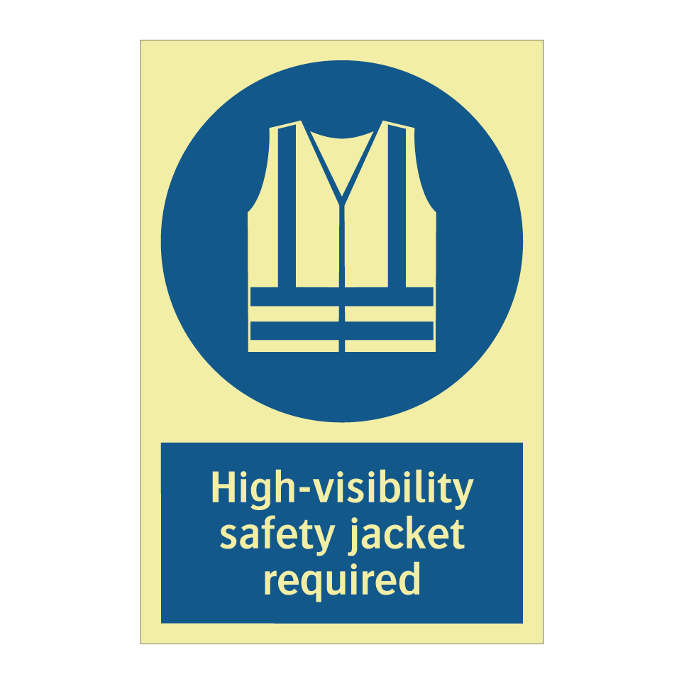 High-visibility safety jacket required