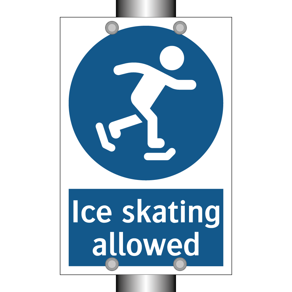 Ice skating allowed