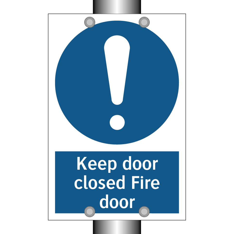 Keep door closed Fire door