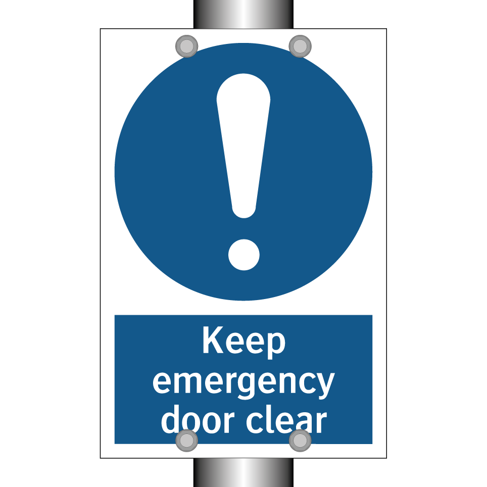 Keep emergency door clear