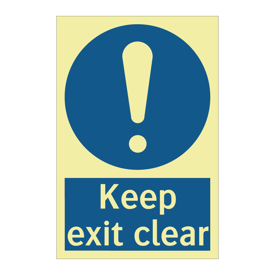 Keep exit clear