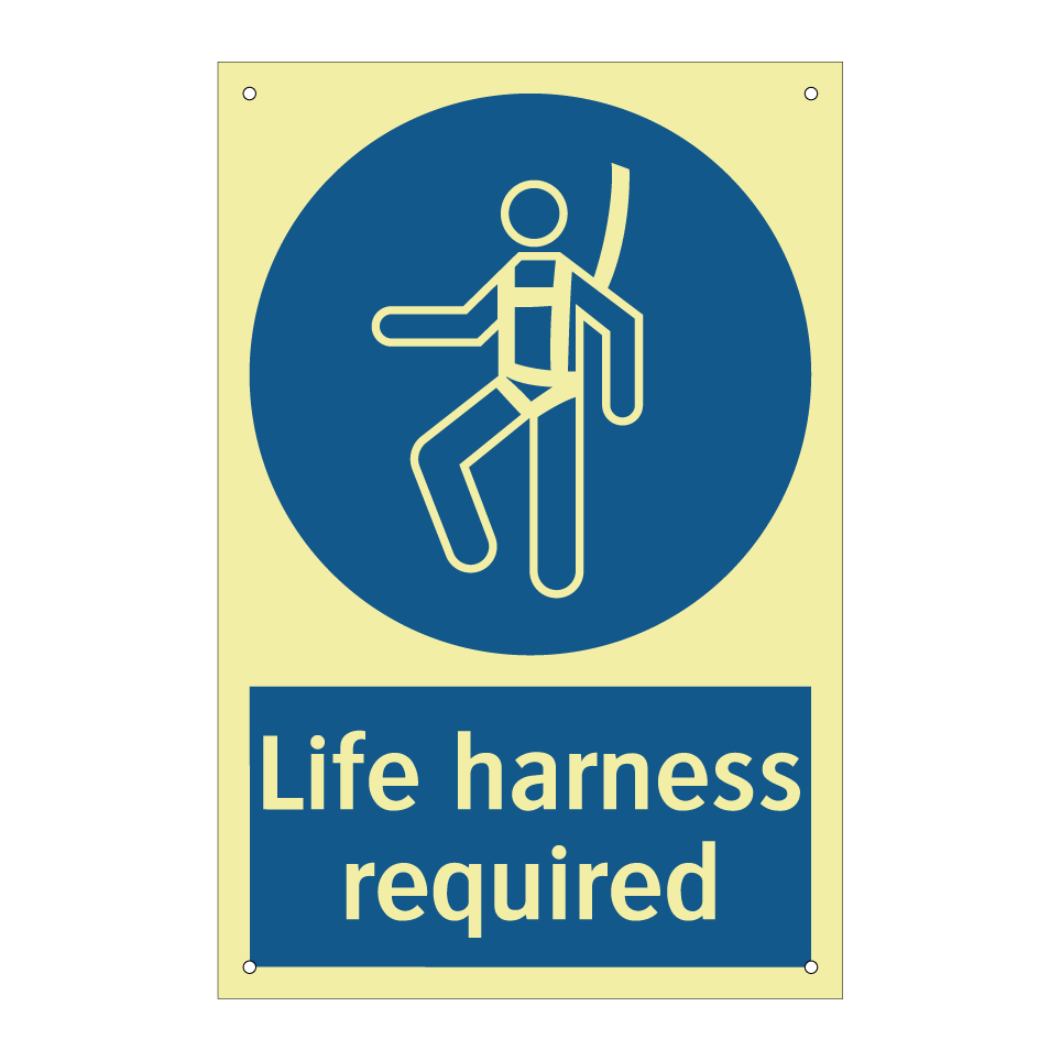 Life harness required