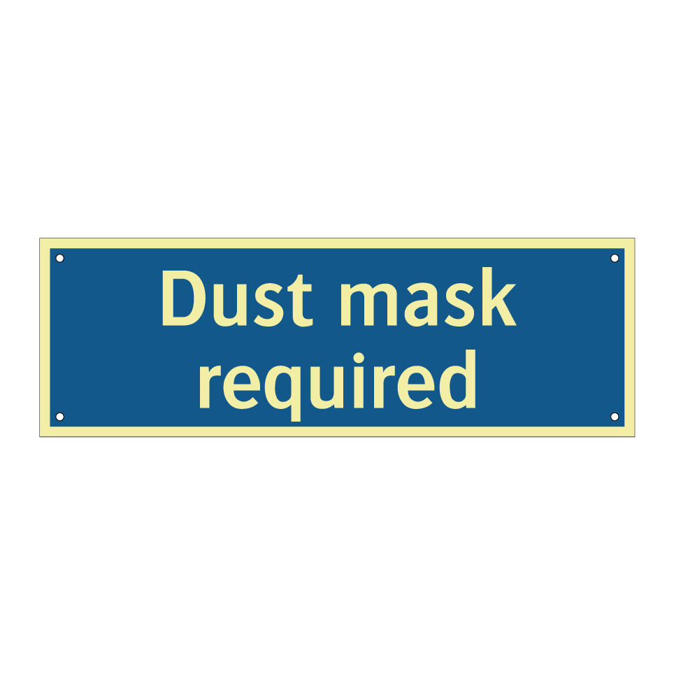 Dust mask required