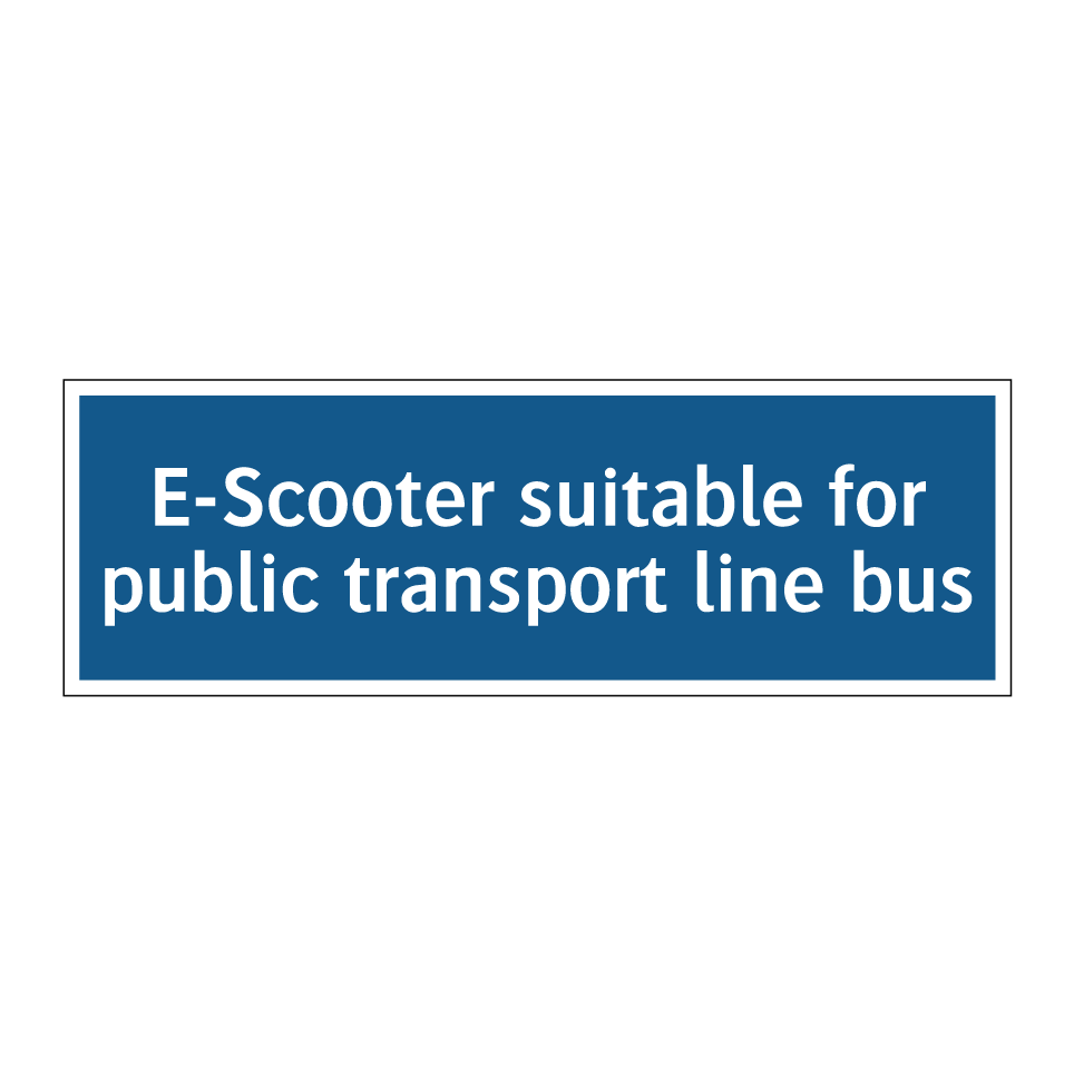 E-Scooter suitable for public transport line bus