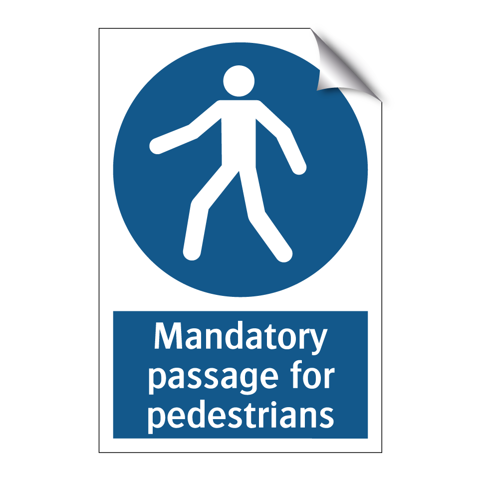 Mandatory passage for pedestrians