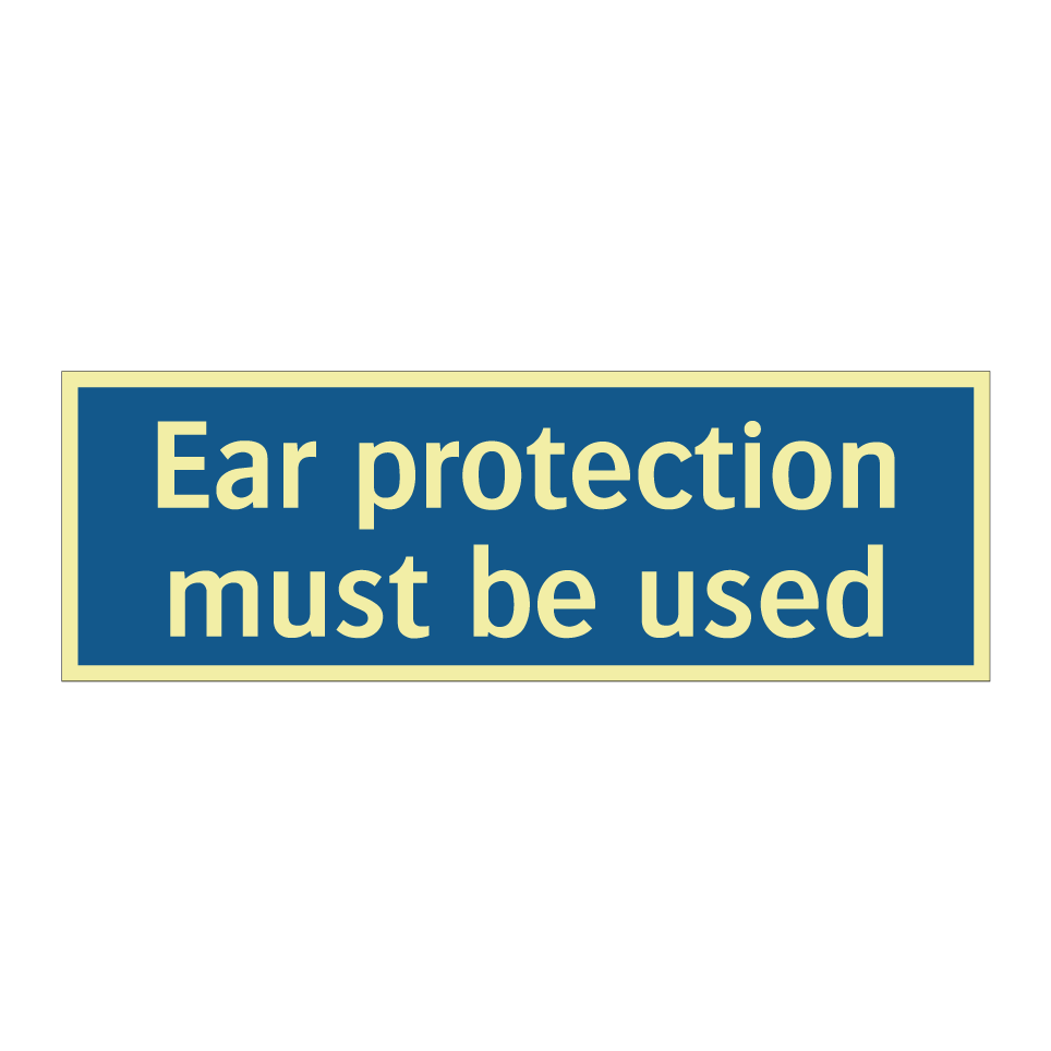 Ear protection must be used