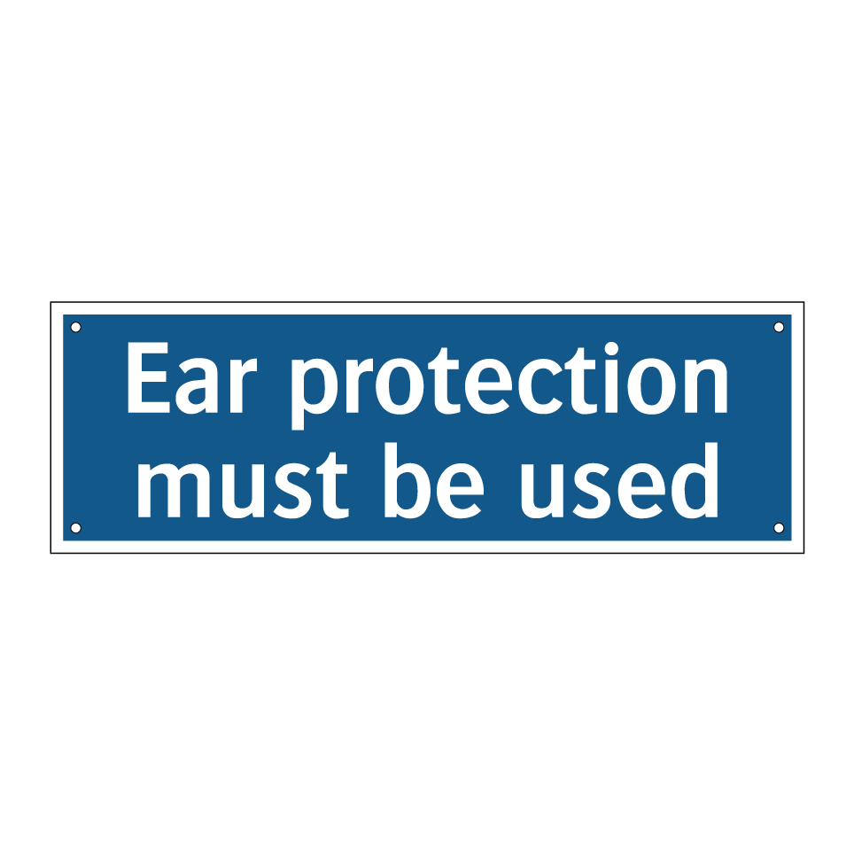 Ear protection must be used