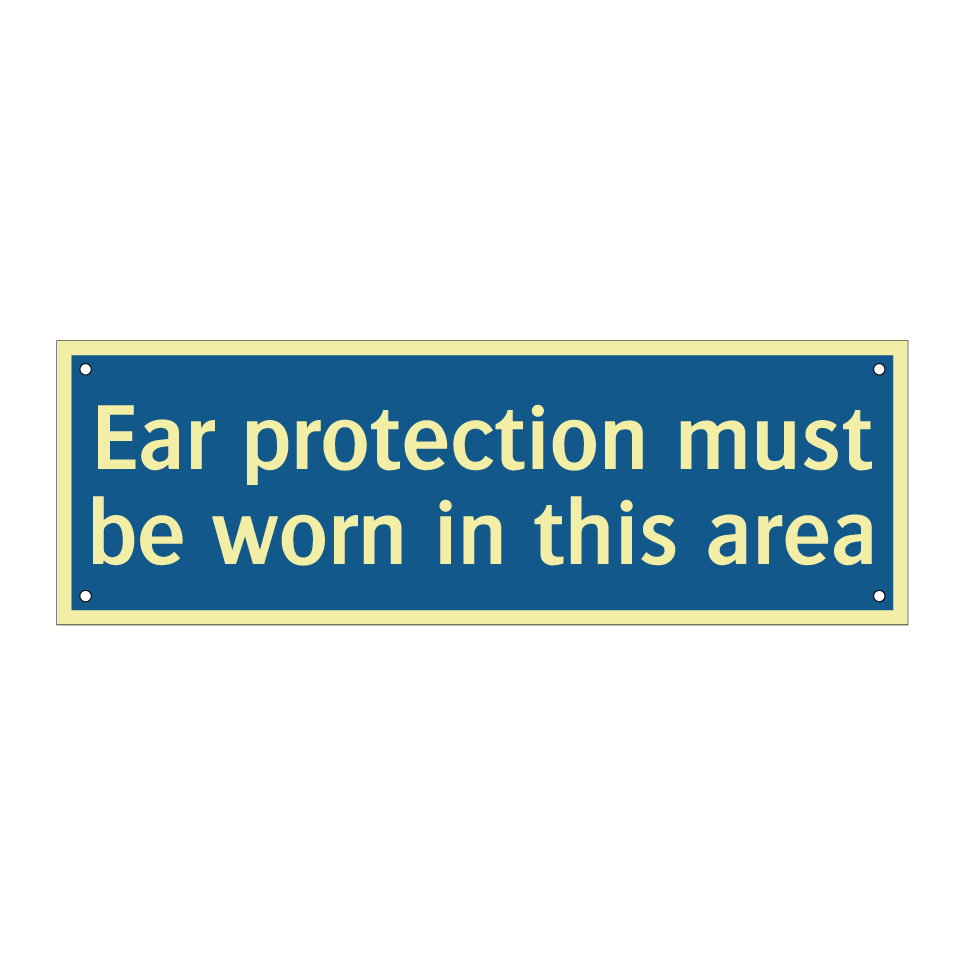 Ear protection must be worn in this area