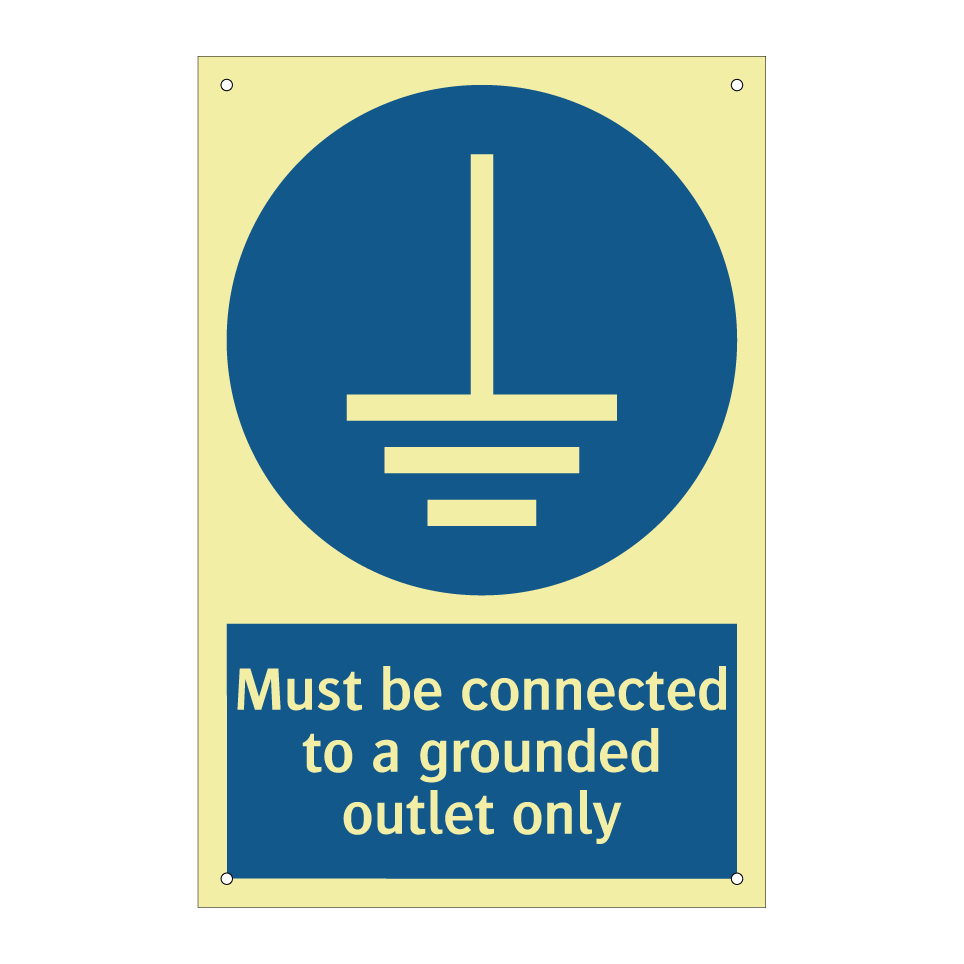Must be connected to a grounded outlet only