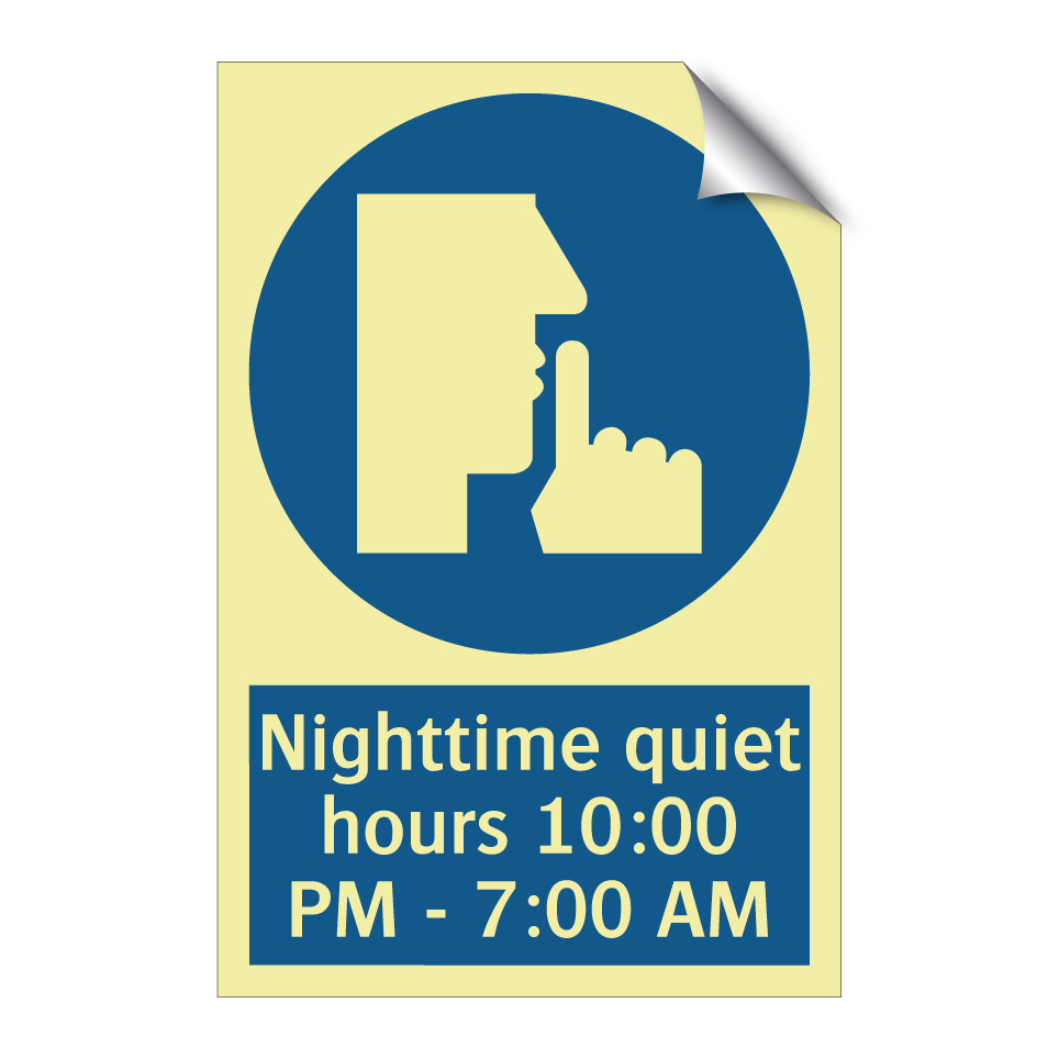 Nighttime quiet hours 10:00 PM - 7:00 AM