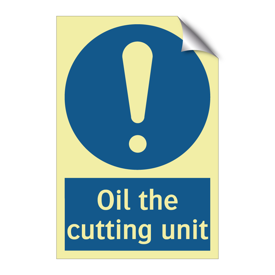 Oil the cutting unit
