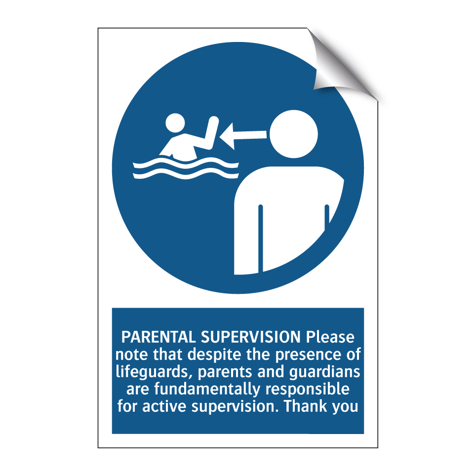 PARENTAL SUPERVISION Please note that despite the presence of lifeguards, parents and guardians are fundamentally responsible for active supervision. Thank you
