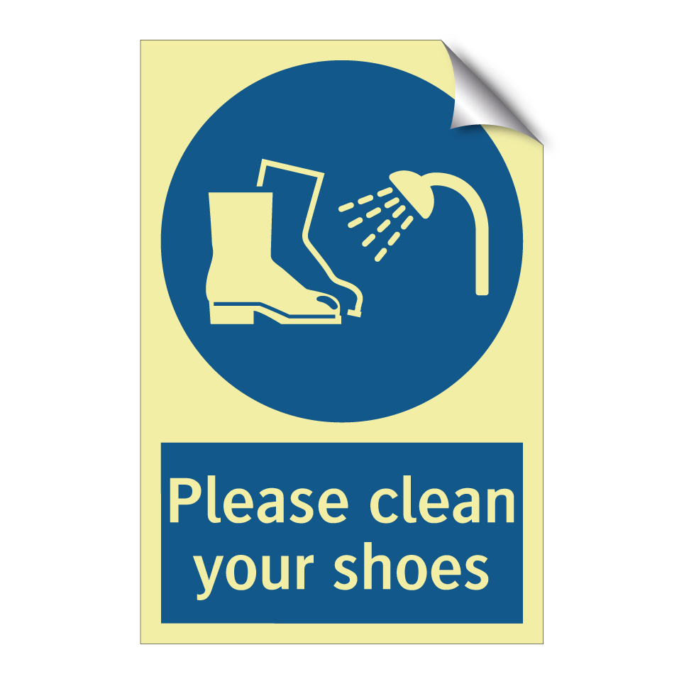 Please clean your shoes