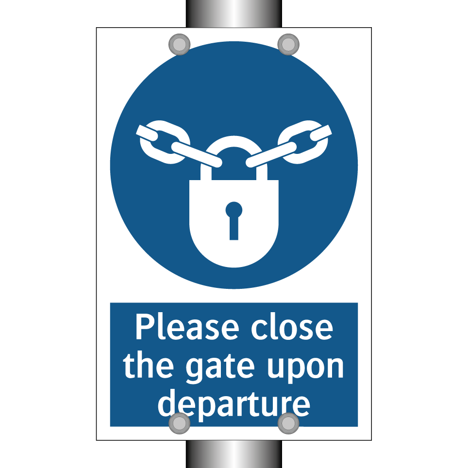 Please close the gate upon departure