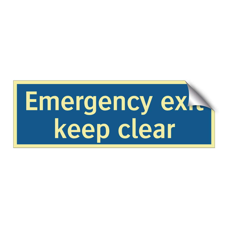 Emergency exit keep clear