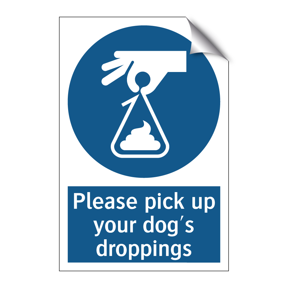 Please pick up your dog's droppings
