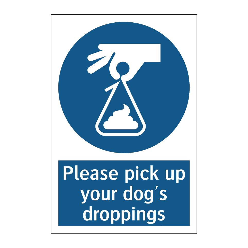 Please pick up your dog's droppings