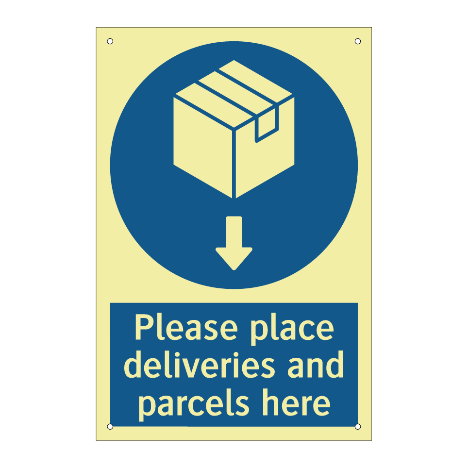 Please place deliveries and parcels here