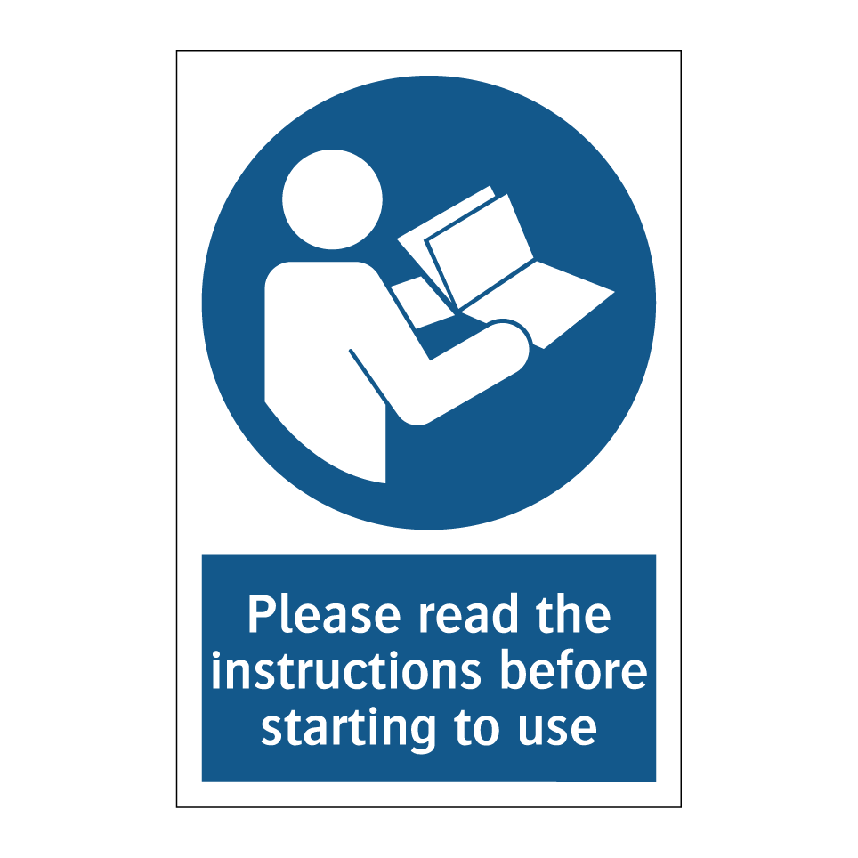 Please read the instructions before starting to use