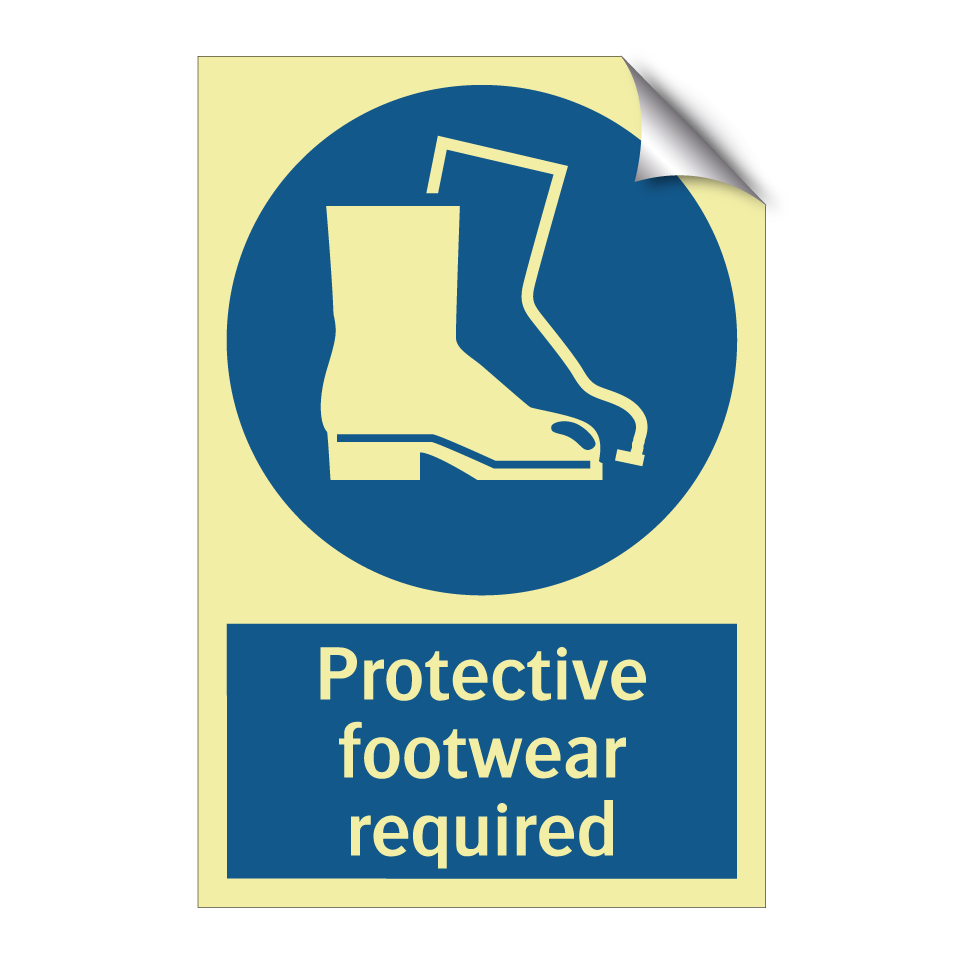 Protective footwear required