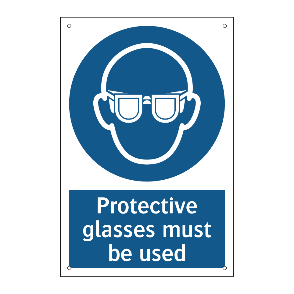 Protective glasses must be used