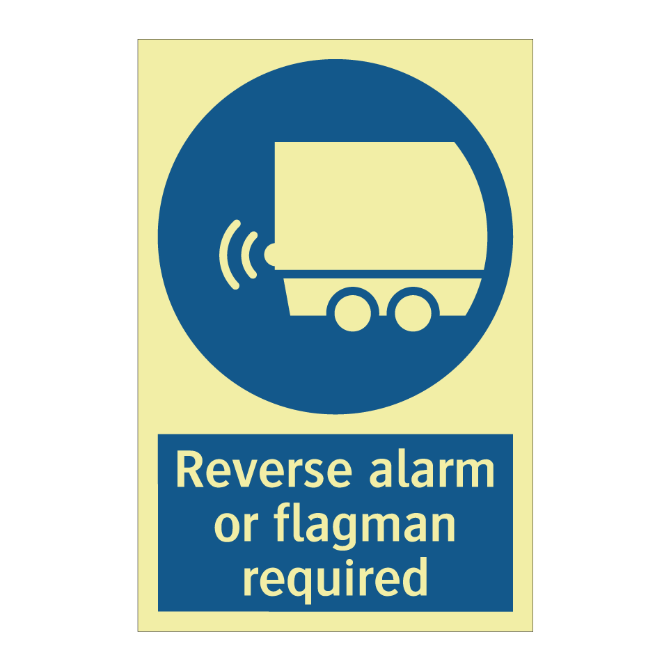 Reverse alarm or flagman required