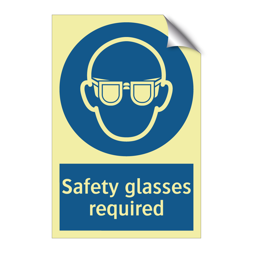 Safety glasses required