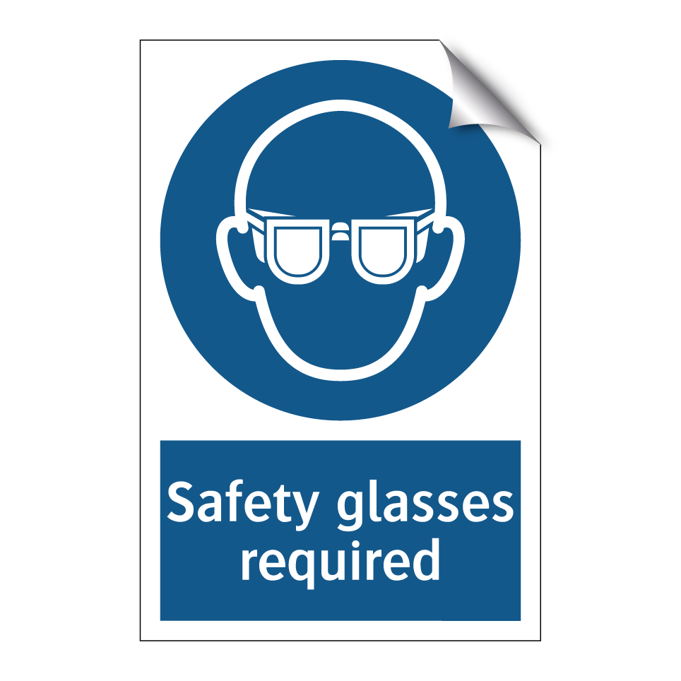 Safety glasses required
