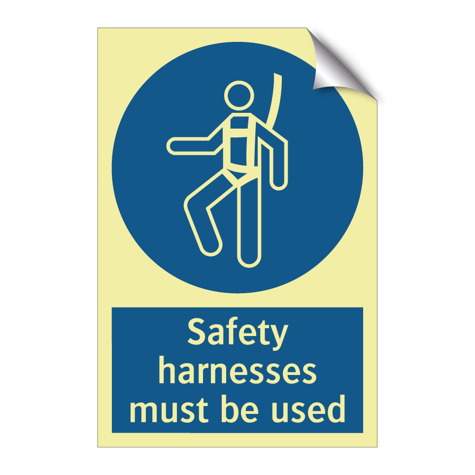 Safety harnesses must be used