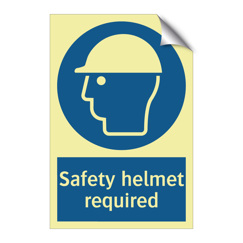 Safety helmet required