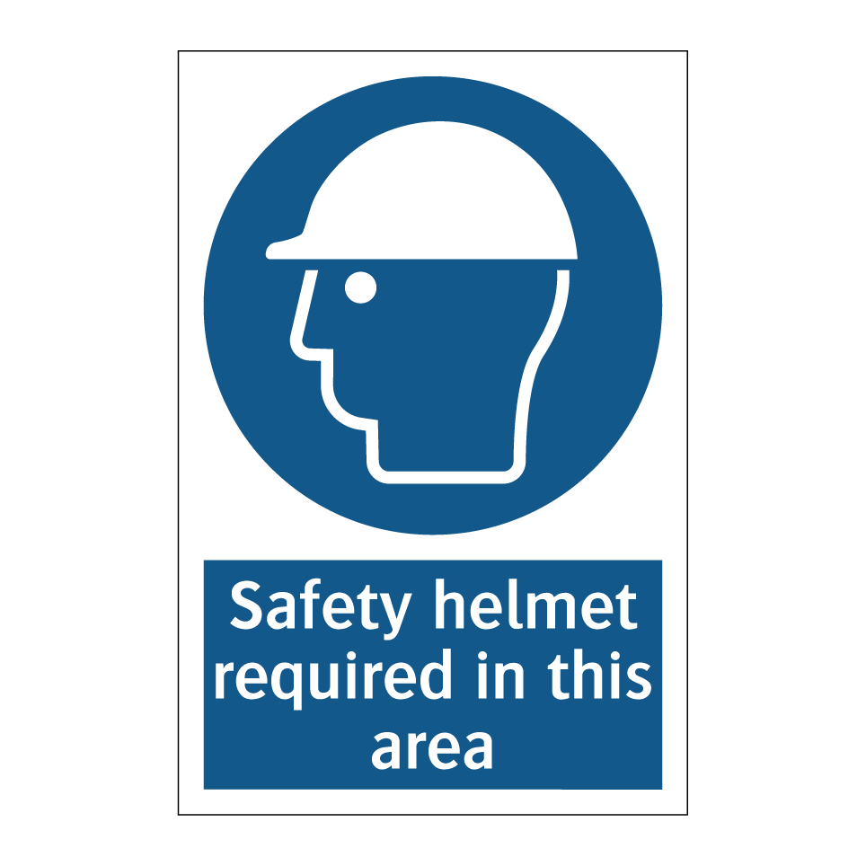 Safety helmet required in this area