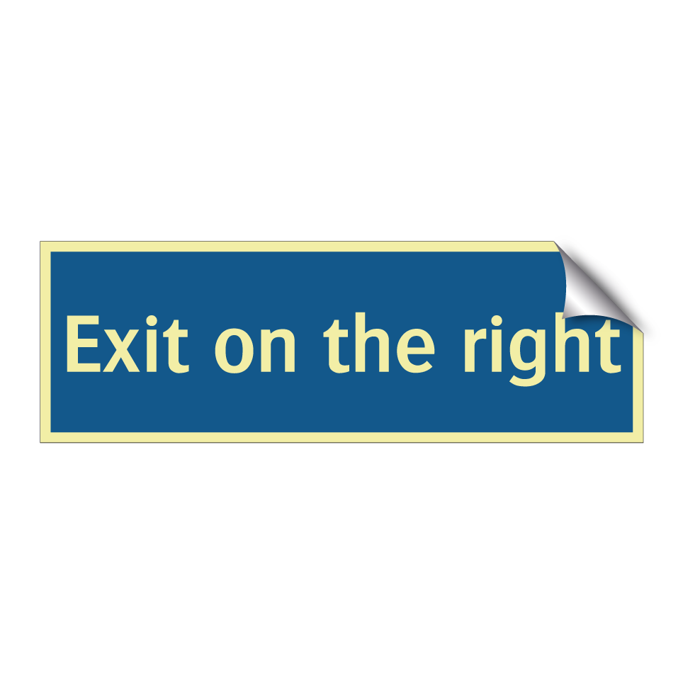 Exit on the right