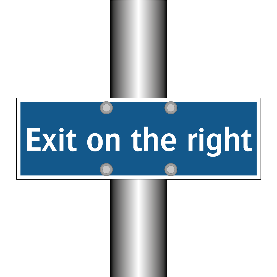 Exit on the right