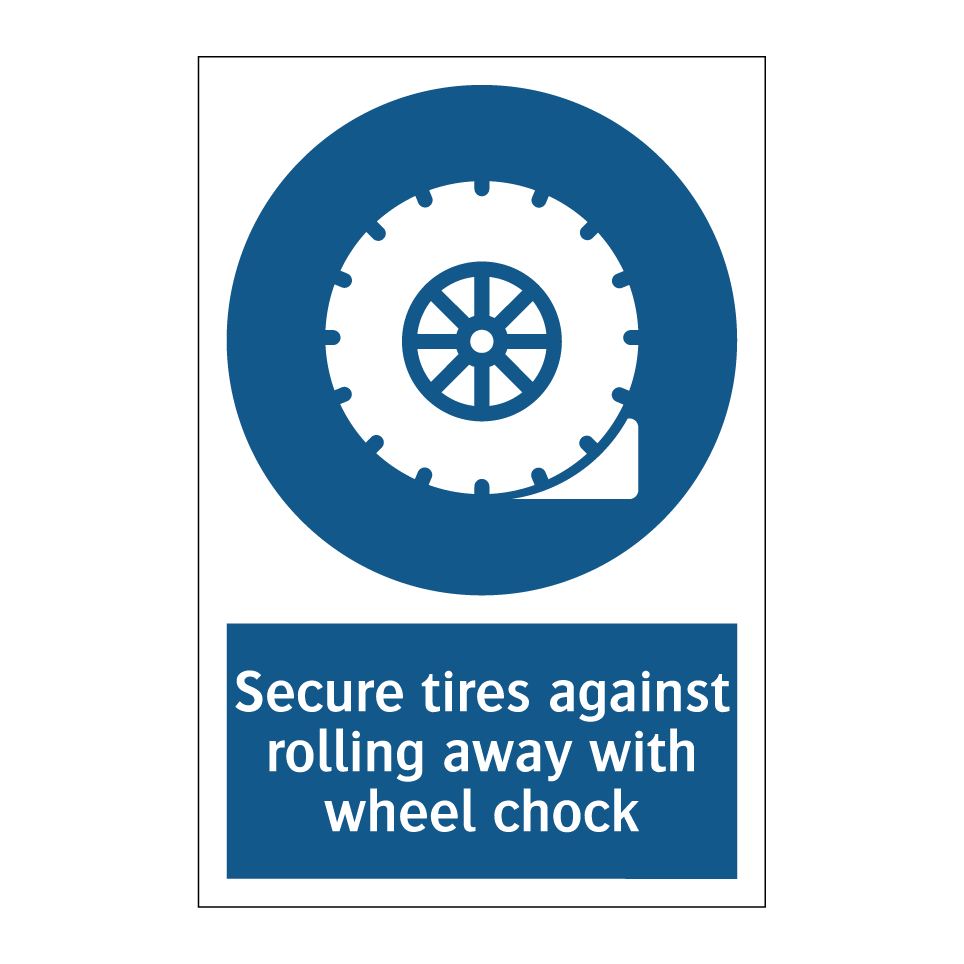 Secure tires against rolling away with wheel chock
