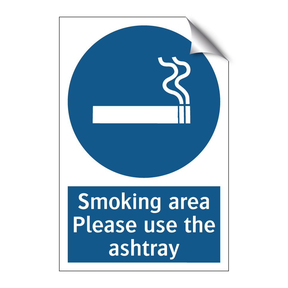 Smoking area Please use the ashtray
