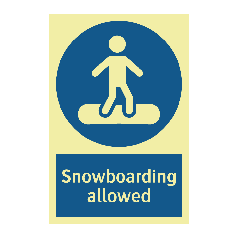 Snowboarding allowed