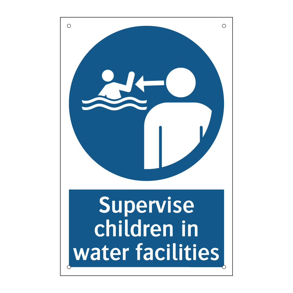 Supervise children in water facilities