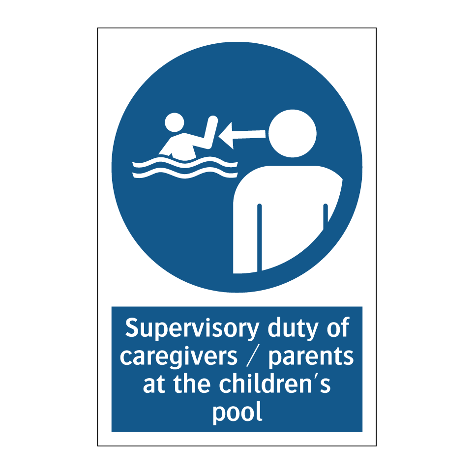 Supervisory duty of caregivers / parents at the children's pool