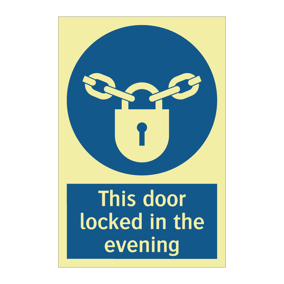This door locked in the evening