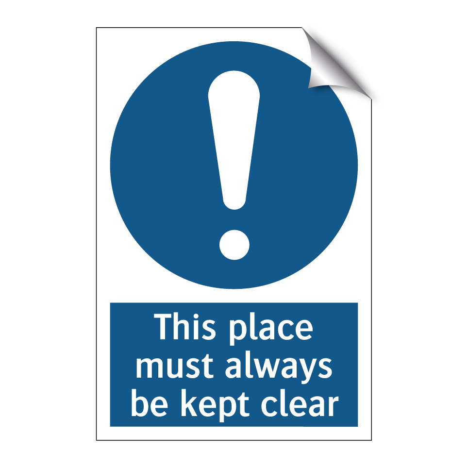 This place must always be kept clear
