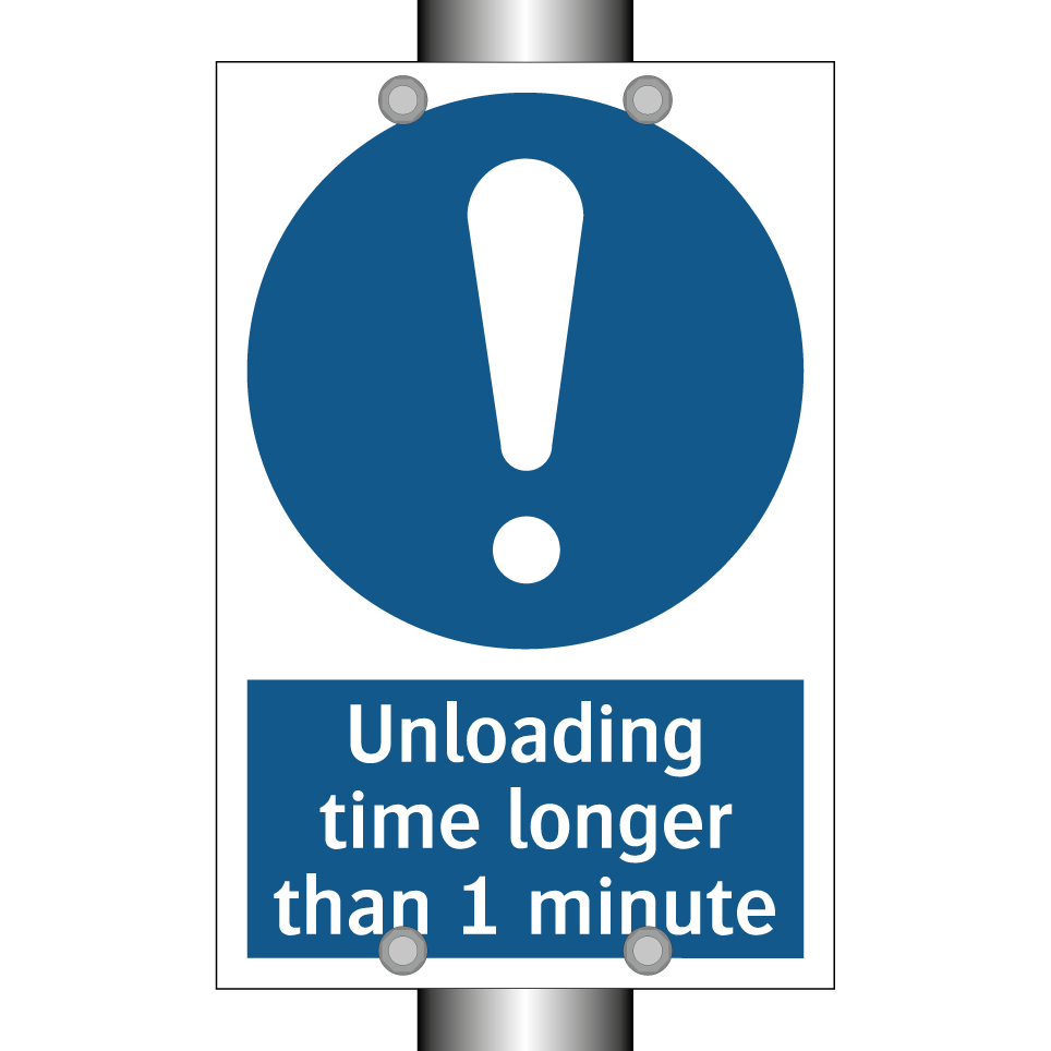 Unloading time longer than 1 minute