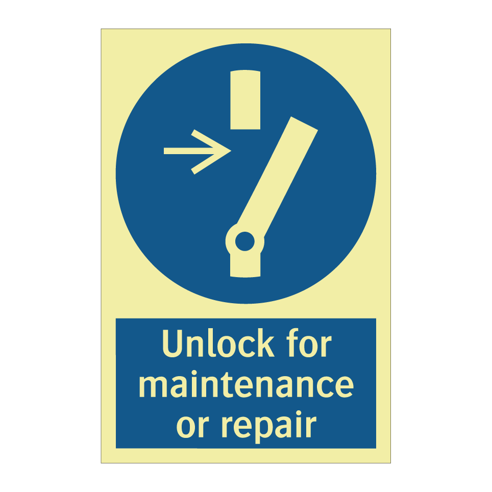 Unlock for maintenance or repair