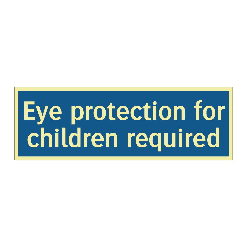 Eye protection for children required