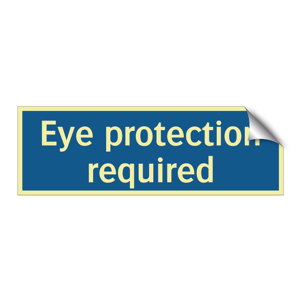 Eye protection required