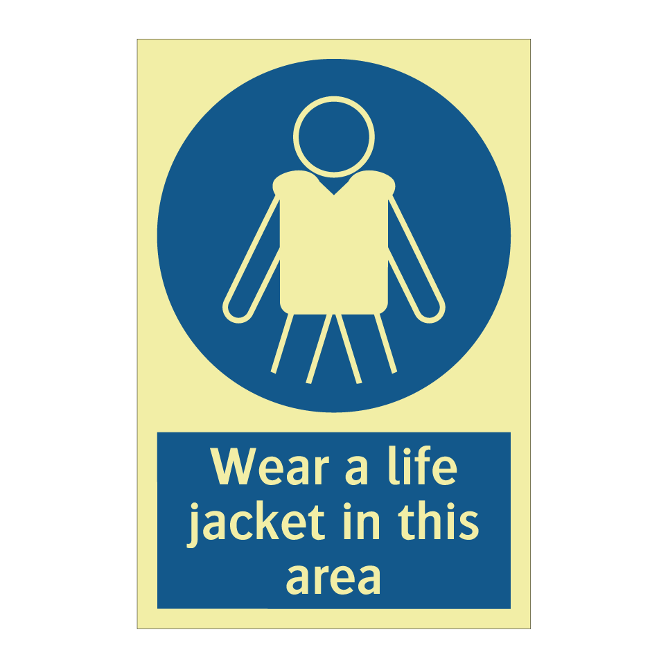 Wear a life jacket in this area