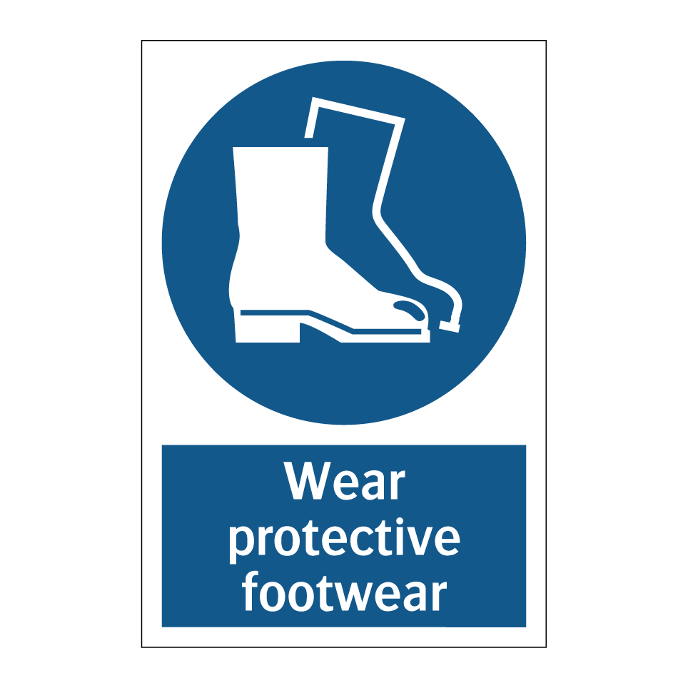 Wear protective footwear