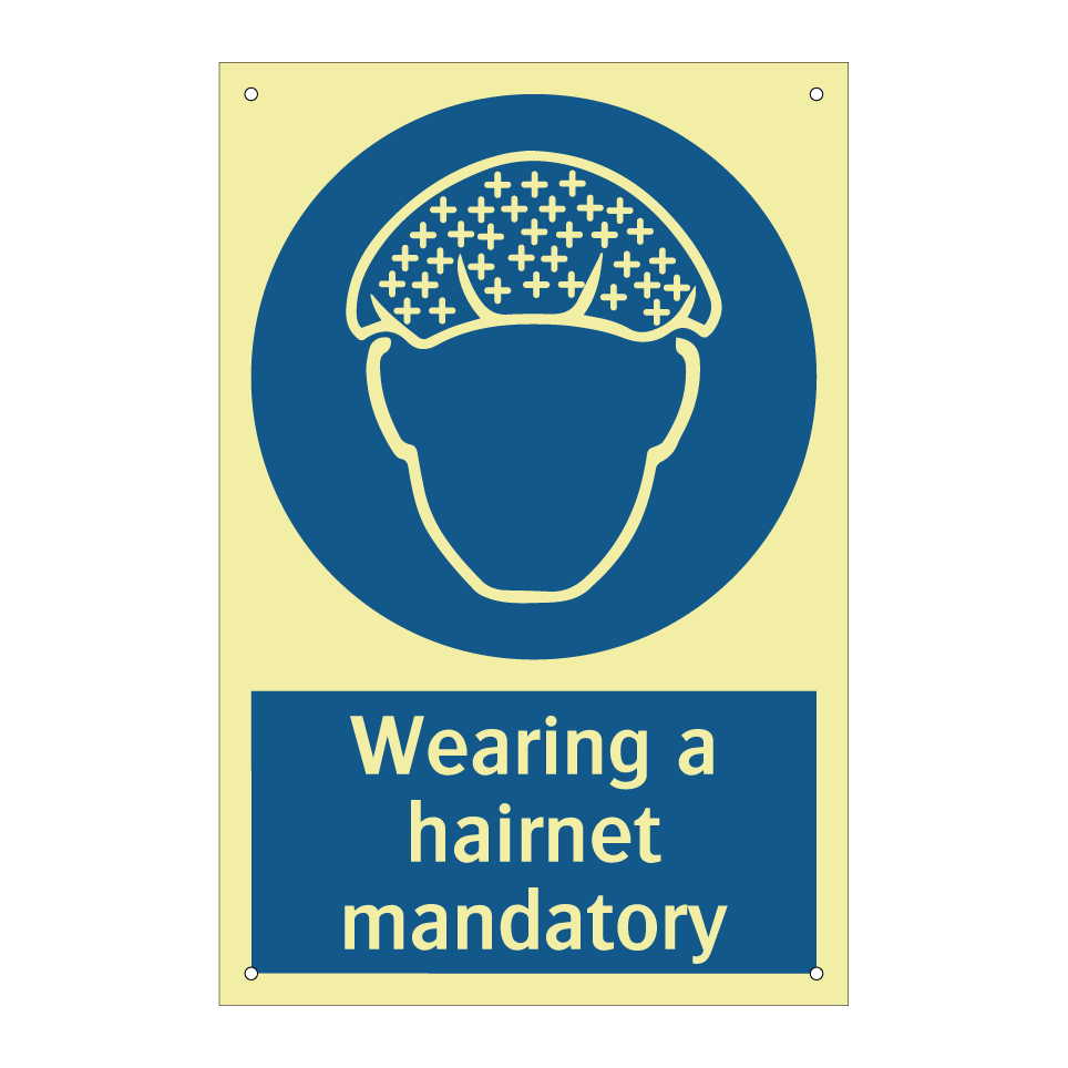 Wearing a hairnet mandatory